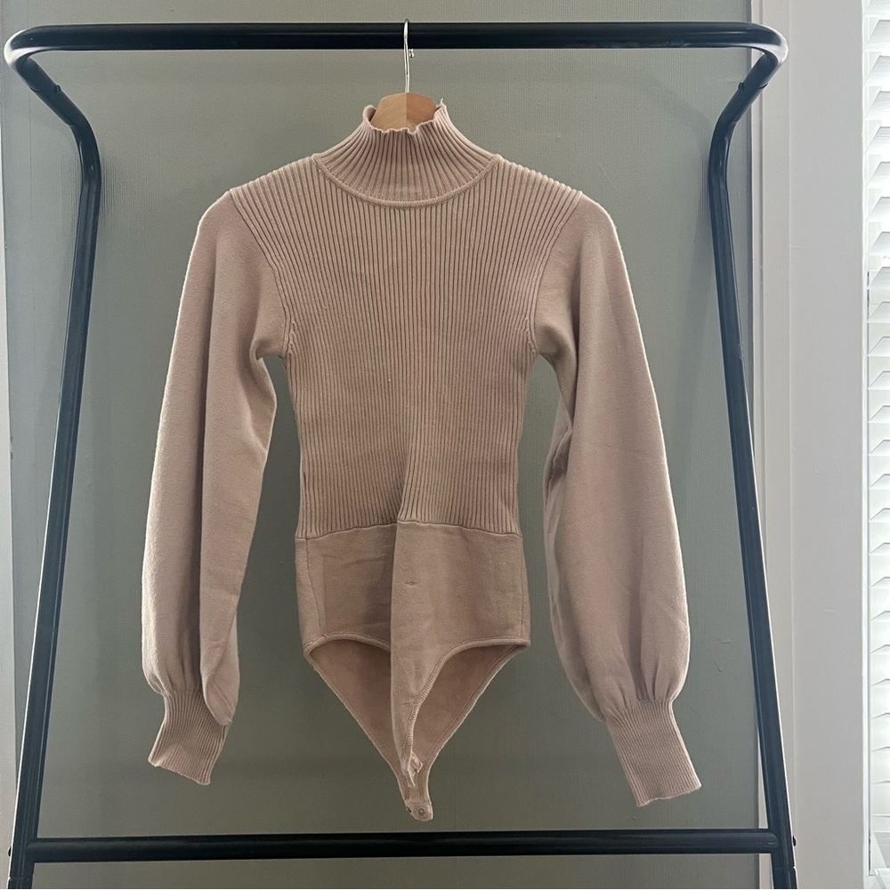 NWT Zara Sweater Mock-Neck Bodysuit